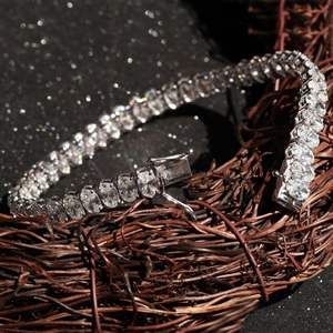 14 bracelet de tennis en diamant de taille ovale cultivé en laboratoire KT pour - Product Image 3