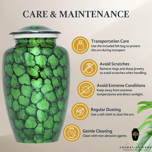 โกศบรรจุอัฐิสำหรับผู้ใหญ่ ขนาด 10 นิ้ว ทำด้วยมือ ลายอลูมิเนียมสีเงิน สไตล์ยุโรปอเมริกัน เป็นมิตรกับสิ่งแวดล้อม ทนทาน ความจุ 220 คิวบิก - Product Image 6