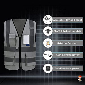 Chaleco de seguridad ligero personalizable de alta calidad al por mayor color personalizado con función impermeable - Product Image 5