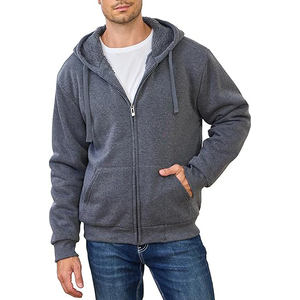 Sweat à capuche en polaire personnalisé en gros 2026 pour adultes et garçons, sweat à capuche doublé en sherpa chaud, basiques en coton mélangé, fabriqué au Pakistan - Product Image 1