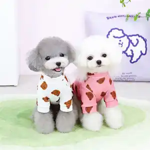 Fashionable Bear Pattern T-Shirt Perfect for Your Small-Medium Dog or Cat this Spring Manufacturer Wholesaler Best Price