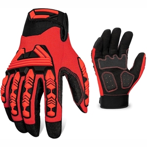 Guantes de impacto de alta resistencia para hombres y mujeres Protector de TPR antivibración Agarre firme Longitud de muñeca térmica para escena informal - Product Image 2