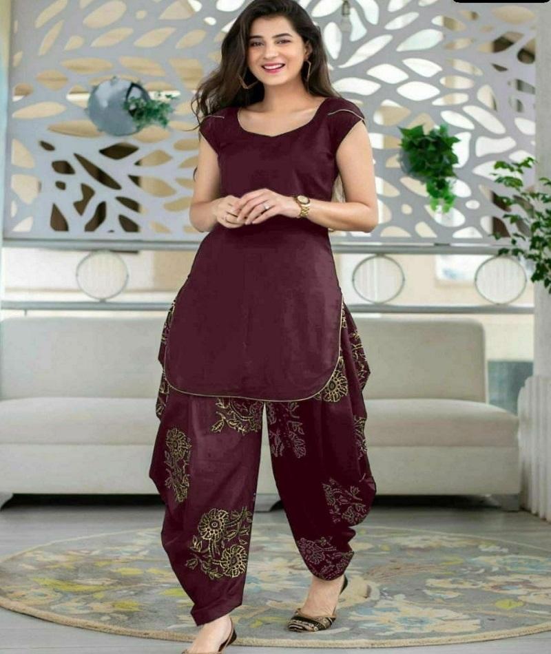 Punjabi Suits Designer Trouser Suit Ladies Crepe Salwar Suits