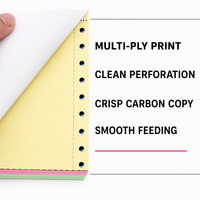 Carta per Ufficio Commerciale Personalizzata, Carta Autocopiante NCR Colorata, Risma A4 210mmx297mm, Fogli CB CFB CF per Stampa Offset di Fatture