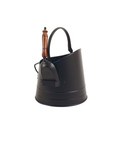 Seau à charbon en fer compact avec apparence de ferme classique et poignée latérale idéal pour la manipulation des cendres de petit poêle à bois - Product Image 6