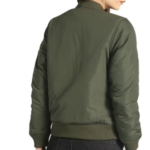 <b>Waterproof</b> Breathable Knitted 100% Polyester Women Bomber Jacket Custom Logo OEM Service Wholesale New Design - Product Image 2