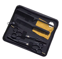 Kit de barbier professionnel pour hommes, ensemble complet de ciseaux pour couper et effiler les cheveux, prix de gros