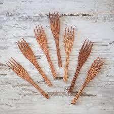 LOTUS BLEU VIET NAM POUR OUTILS DE CUISINE MEILLEUR PRIX ENSEMBLE DE VAISSELLE CUILLÈRE À NOIX DE COCO FOURCHETTE ENSEMBLE D'USTENSILES CUILLÈRE GRAVÉE - Product Image 2