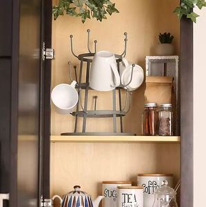 Soporte para Tazas Negro de Alta Calidad, Diseño Clásico y Elegante para el Hogar, Cocina, Cafetería, Venta al por Mayor, Hecho en India - Product Image 4