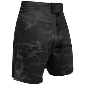 กางเกงขาสั้นกีฬาศิลปะการต่อสู้ MMA สีดำแห้งเร็วน้ำหนักเบาระบายอากาศได้ดีวัสดุโพลีเอสเตอร์การฝึกมวยไทย - Product Image 3