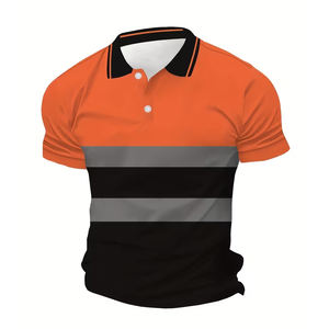 Camisetas Polo de Seguridad Reflectantes de Alta Visibilidad al por Mayor para Hombre, Logotipo Personalizado, Manga Corta, Camisetas Polo de Alta Visibilidad Personalizadas - Product Image 5