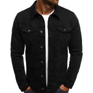 Nouvelle veste en jean élégante pour homme, manches longues, style vintage streetwear, coupe slim, qualité supérieure, denim de luxe, sur mesure. - Product Image 2
