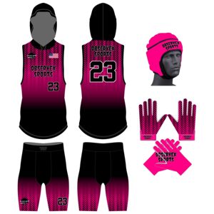 Tenue de football 7v7 de style drapeau américain à compression, personnalisée, sublimée, respirante, à séchage rapide, évacuant l'humidité, pour équipes adultes - Product Image 5