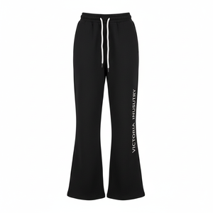 Pantalons de survêtement droits à taille mi-haute Victoria Industry pour femmes, en molleton de coton respirant, pantalons de yoga, pantalons de sport personnalisés, plumes - Product Image 1