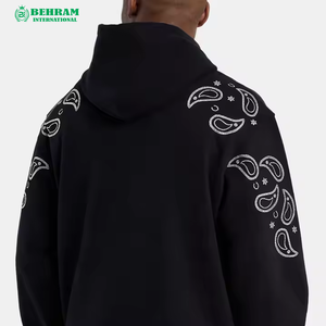 Sweat à capuche vintage personnalisé pour hommes 100% coton polaire 400GSM sérigraphié sweats à capuche et sweat-shirts unisexe prêt à expédier - Product Image 4