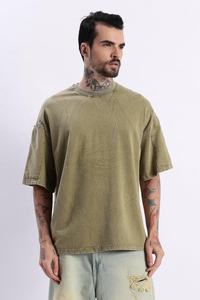 Camiseta de corte cuadrado con logo personalizado, estilo streetwear, de algodón grueso, top corto, camiseta gráfica oversize de corte holgado para hombre - Product Image 4