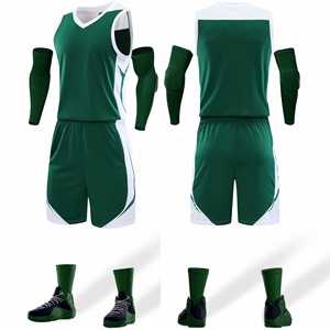 Ensemble de maillots de basket-ball réversibles unisexes personnalisés OEM avec short unisexe de taille supérieure, vêtements de sport respirants avec logo de l'équipe - Product Image 3