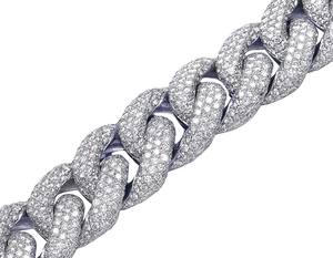 Chaîne personnalisée design cubain Miami en argent S925 Moissanite diamant chaîne hip hop pour hommes - Product Image 2