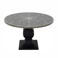 Support à gâteau de haute qualité, antique, électroplaqué, avec incrustation d'os, base en bois, base pilier, pour décorations de fêtes d'anniversaire et de mariage, prix de gros J