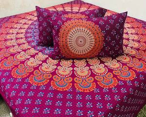 Sábana impresa en bloque hecha a mano de algodón puro para decorar ropa de cama - Product Image 5