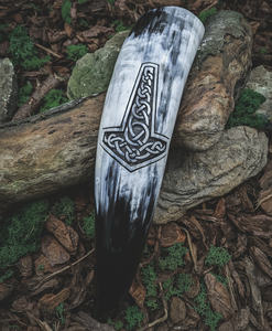 Copa de ágata pulida vikinga auténtica, cuerno para beber de alta calidad con soporte de madera, producto artesanal natural seguro para alimentos y a prueba de fugas - Product Image 4