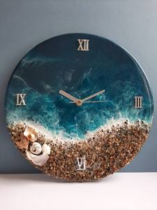 GLOSSY Epoxy Resin Wall <b>Clock</b> Epoxy Resin Living Room best qulatiye Furniture Home Decor Wall <b>Clock</b> Customized best - Product Image 2