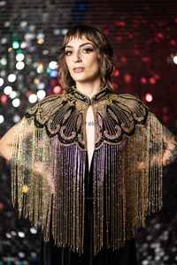 ชุดคลับยาวคลุมพื้นแบบตรงสไตล์เบอร์เลสก์ ประดับด้วยงานปักเลื่อมและลูกปัด พร้อมบราในตัว เหมาะสำหรับงานเฉลิมฉลอง - Product Image 4