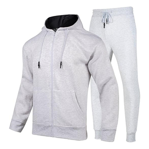 ชุดวอร์มลำลองสำหรับฤดูหนาวของผู้ชาย, เซ็ตกกางเกงขนแกะแฟชั่นเปิดไหล่ขนาดใหญ่พิเศษ - Product Image 3