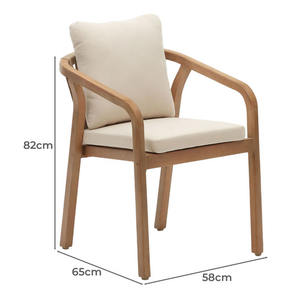 OEM/ODM Ventas de fábrica Nuevo estilo Silla con brazo de teca Jardín Patio al aire libre Juegos Silla de sofá de teca - Product Image 5