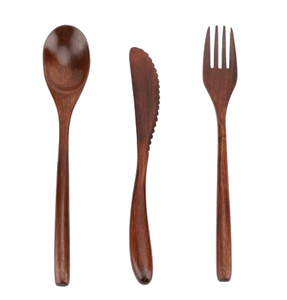 Meilleur ensemble de deux couverts en bois pour les ensembles de couverts de table de cuisine pour l'utilisation de couverts en bois de restaurant d'hôtel à la maison - Product Image 4