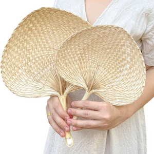 Tamaño 12 pulgadas Tejido a mano Kapo Leaf Fan Artesanía tailandesa - Product Image 4