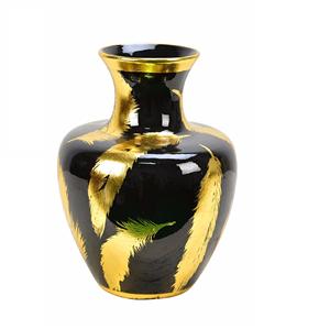 Haute Qualité En Laiton Fleur Vase Multi Couleur Or Et Bleu Peinture Fini Pour La Décoration Intérieure Table Décoration Fleur Vase - Product Image 5