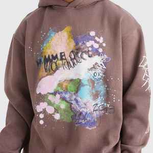 OEM Men's Winter Embroidered Fleece Hooded Tracksuit <b>Set</b> | Polyester/Cotton Streetwear Apparel - Product Image 2