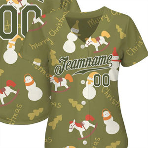 Maillots de baseball unisexes à col en V personnalisés OEM respirants avec nom et numéro d'équipe taille plus pour adultes - Product Image 5