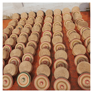 Water Hyacinth <b>Cushion</b> Pad Natural hyacinth braided <b>cushion</b> with foam core for chair seats and décor Vietnam origin - Product Image 2