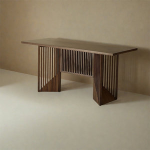 Engineered <b>Wood</b> Rectangle Writing <b>Desk</b> Warm Brown <b>Solid</b> Finish Spacious Natural-Grain Work Surface 1-Year Warranty - Product Image 1