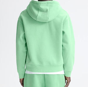 Sweat à capuche unisexe en molleton 100% coton, streetwear d'hiver, fermeture éclair intégrale, impression personnalisée du logo sur le devant, poids lourd, anti-boulochage - Product Image 4