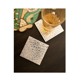 Sous-verre en acier forme carrée support avec collier forme ronde sous-verre décor à la maison cuisine accessoires de table fournitures - Product Image 6