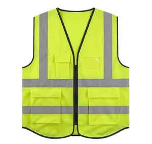 เสื้อกั๊กนิรภัยสะท้อนแสงสำหรับผู้ชาย2024พิมพ์โลโก้ฟรีจากโรงงาน - Product Image 6