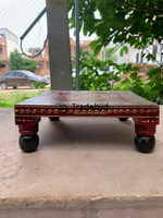 Support de Prière Carré en Bois Artisanal Moderne de Qualité Supérieure Tradebyd – Élégant Meuble Mandir pour Culte à Domicile et Décoration de Fêtes
