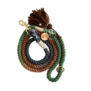 FOREST <b>LEASH</b> FALL Ombre Dog <b>Leash</b> Cotton Soft Dog <b>Leash</b> / Rope Dog <b>Leash</b>/ <b>Pet</b> Accessories - Product Image 1