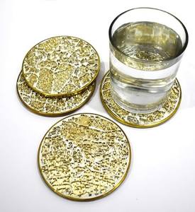 Sous-verre en résine argentée finie mosaïque pour la maison, l'hôtel et le restaurant article de cuisine - Product Image 6