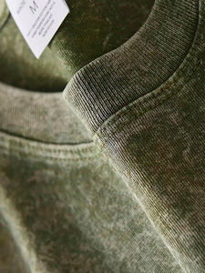 T-shirts légers et respirants en coton 100% délavés à l'acide pour hommes - Product Image 3