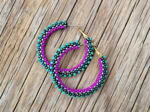 Boho ต่างหูลูกปัดด้วยการออกแบบสีฟ้าครามแอนดี้ cascading Fringe, เครื่องประดับของขวัญที่ไม่ซ้ำกัน - Product Image 5