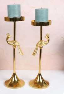 Portavelas Decoración de la biblioteca del hogar Portavelas de aluminio para mesa de jardín para el hogar de la boda, Portavelas - Product Image 3