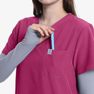 Scrubs pour le personnel de la pharmacie pour femmes, ensembles d'uniformes Fashion Women Stretch Hospital Scrubs Uniform Sets - Product Image 4