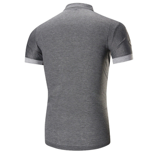 Camiseta de Polo de manga corta ligera para hombre, cómoda, suave, 100% algodón, patrón sólido, ropa a granel - Product Image 3