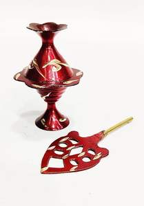 Brass Metallic Finished Kajal Eye <b>Makeup</b> Dani |Only <b>Holder</b> (Surmedani Without Surma or Kajal) - Product Image 3