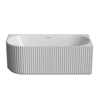 Baignoire autoportante compacte et légère en acrylique écologique, moderne, profonde, pour hôtel, appartement, villa, spa, salle de bain
