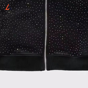Ventes en gros de sweats à capuche en strass avec impression personnalisée de cristaux et service de marque privée - Fabricant - Product Image 5